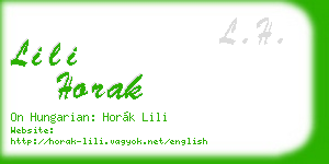 lili horak business card